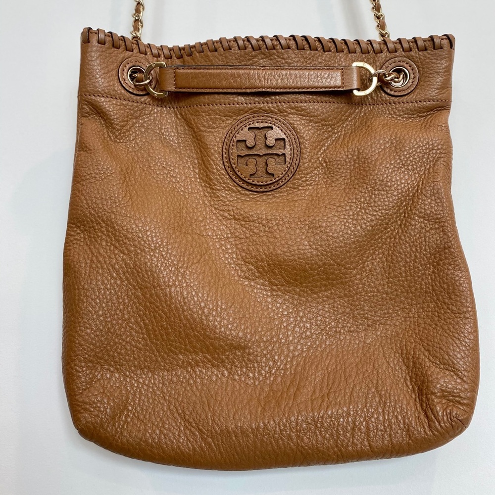 Tory Burch Cognac and Gold Purse